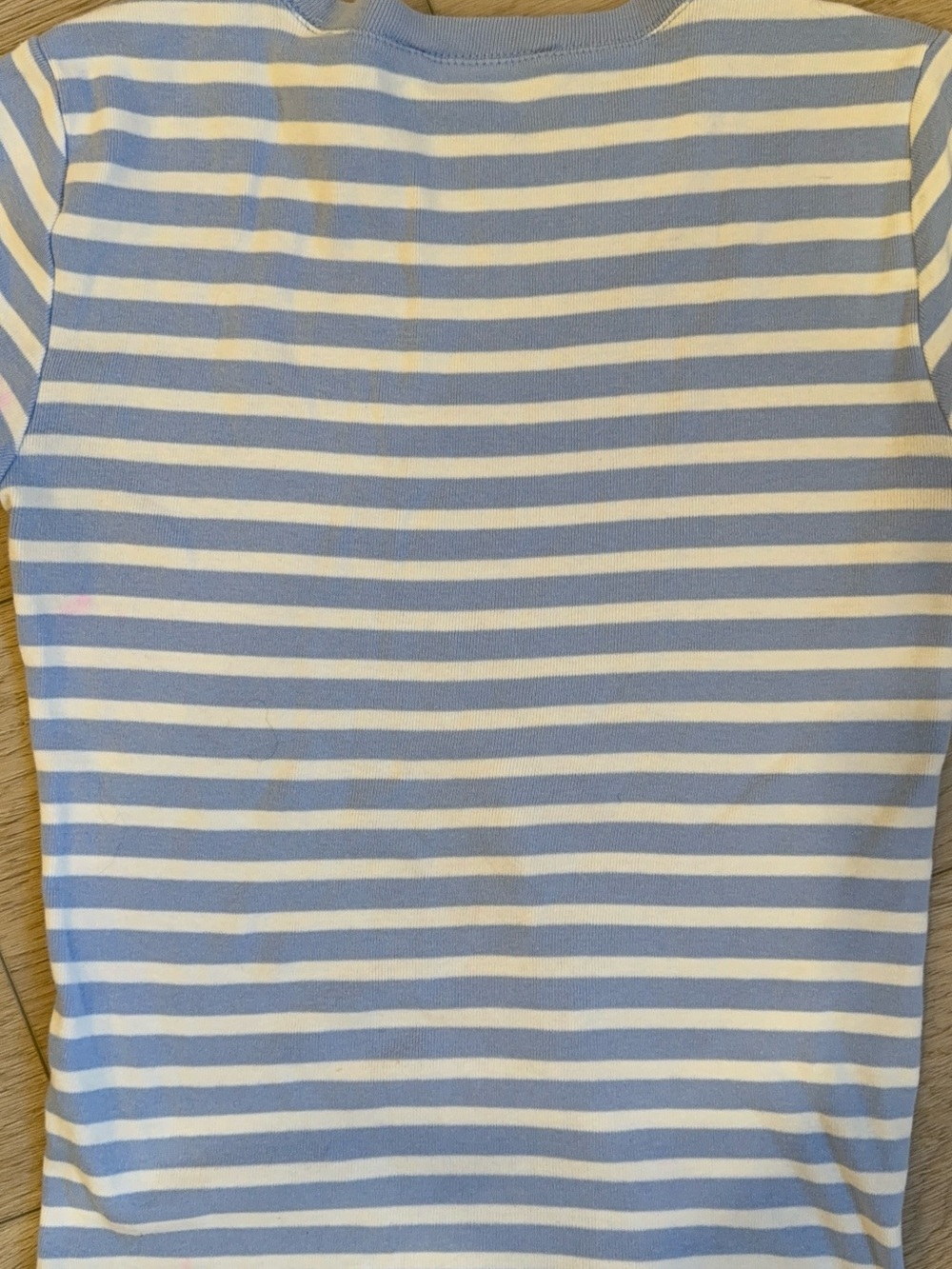 Ralph Lauren Light Blue & White Striped Short Sleeve Tee - Picture 3 of 4